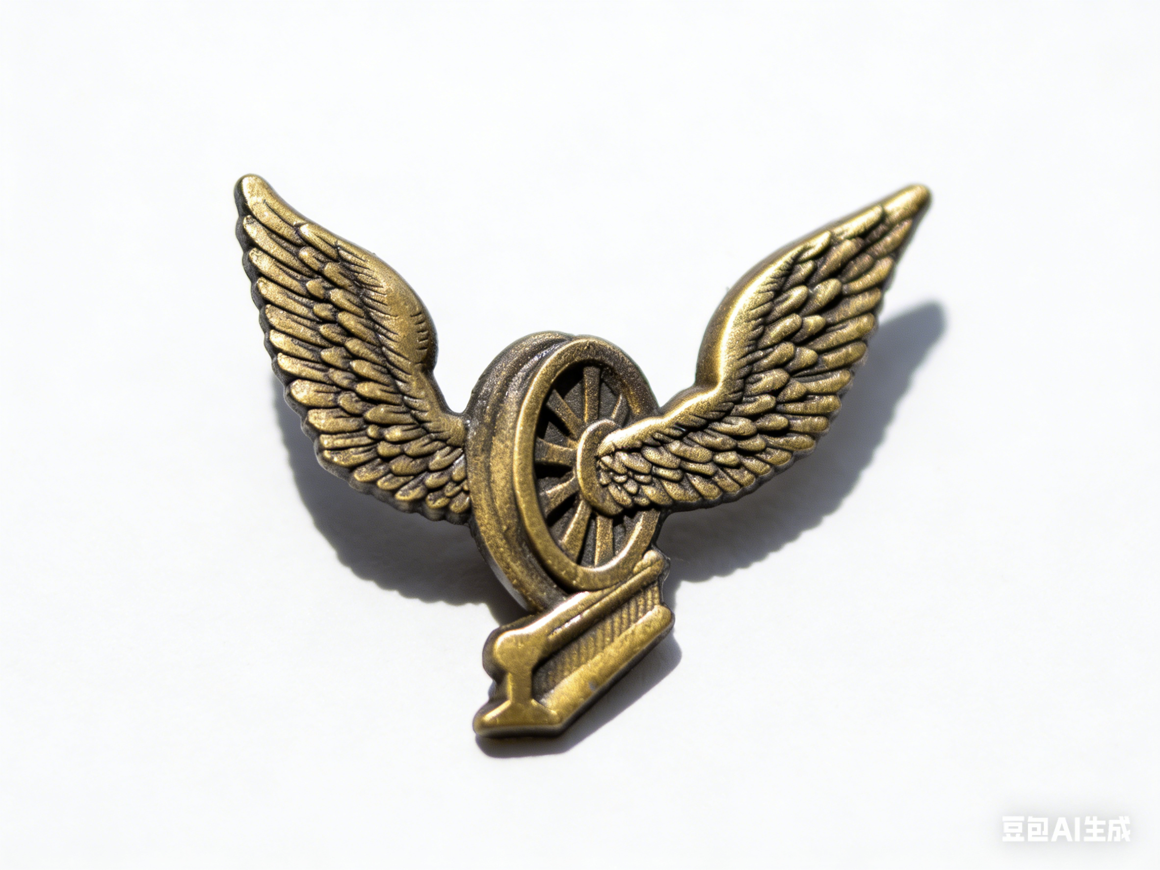 双翼飞轮胸针